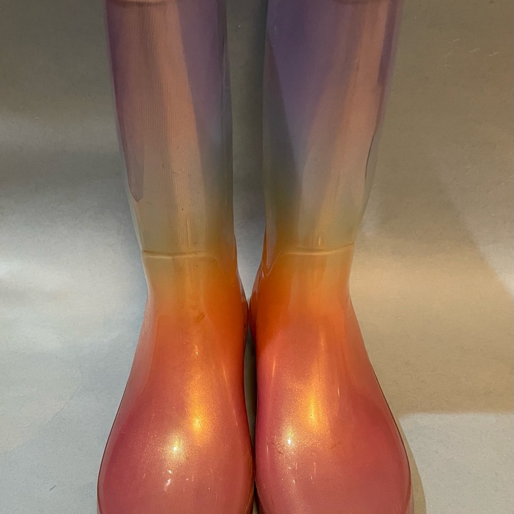 GUC Cat & Jack Ombre Cece Rain Boots sz 6